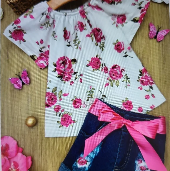 ♥️NWT♥️ MIA BELLE GIRLS SHORTS SET - Picture 1 of 12